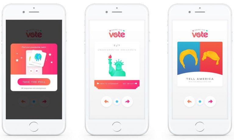 Tinder ABD Başkanlık Seçimleri için sanal anket düzenliyor