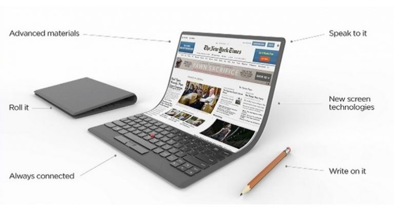 Lenovo’dan bükülebilir ekranlı konsept notebook