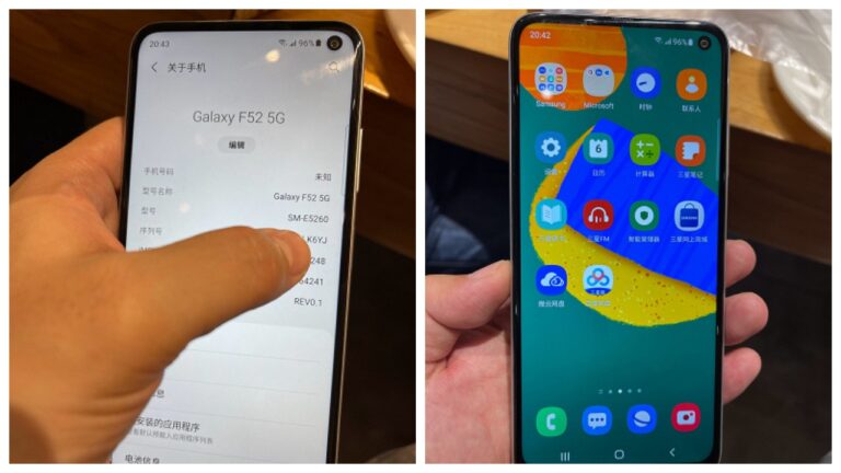 Galaxy F52 5G canlı görselleri ve fiyatıyla sızdırıldı