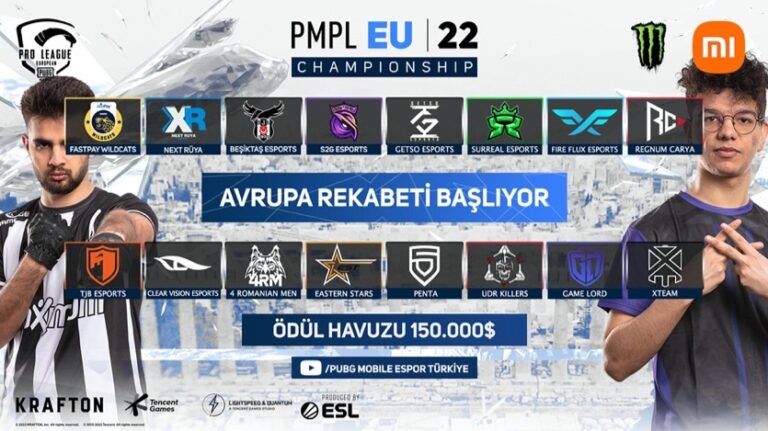 8 Türk takımının yarışacağı 2,3 milyon TL ödüllü PMPL Avrupa Şampiyonası başlıyor   