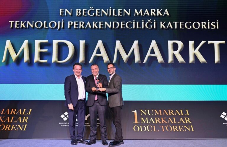 MediaMarkt, 1 Numaralı Markalar Ödül Töreni’nde “En Beğenilen Teknoloji Perakendeciliği” Ödülünü Aldı!