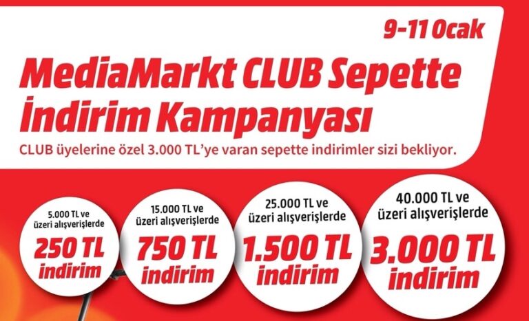 MediaMarkt’tan CLUB üyelerine özel 3.000 TL’ye varan indirim